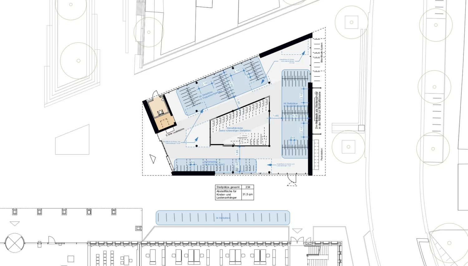 Grundriss-Mobilitaetshub