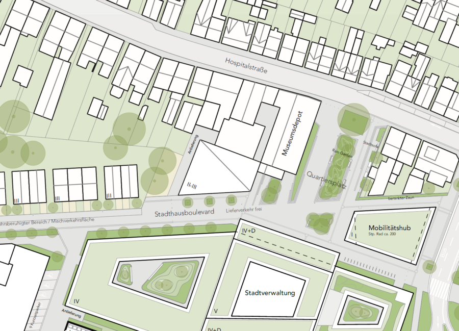 © heimspiel architekten (Hochbau-Planung), Studio Schulz Granberg (Städtebau), Planungsbüro Verkehr und Straße Dipl.-Ing. D. Holzhauer (Straßenplanung)