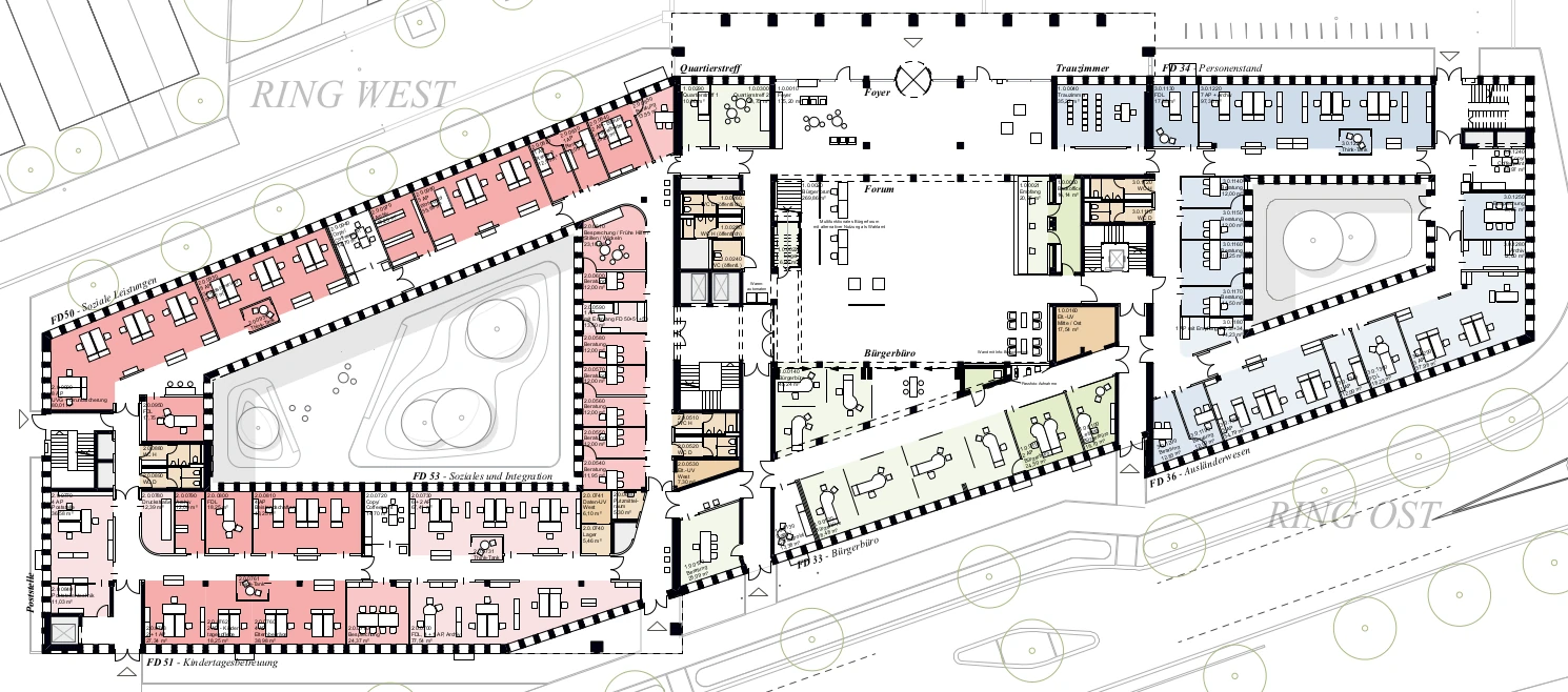 Erdgeschossgrundriss Stadthaus